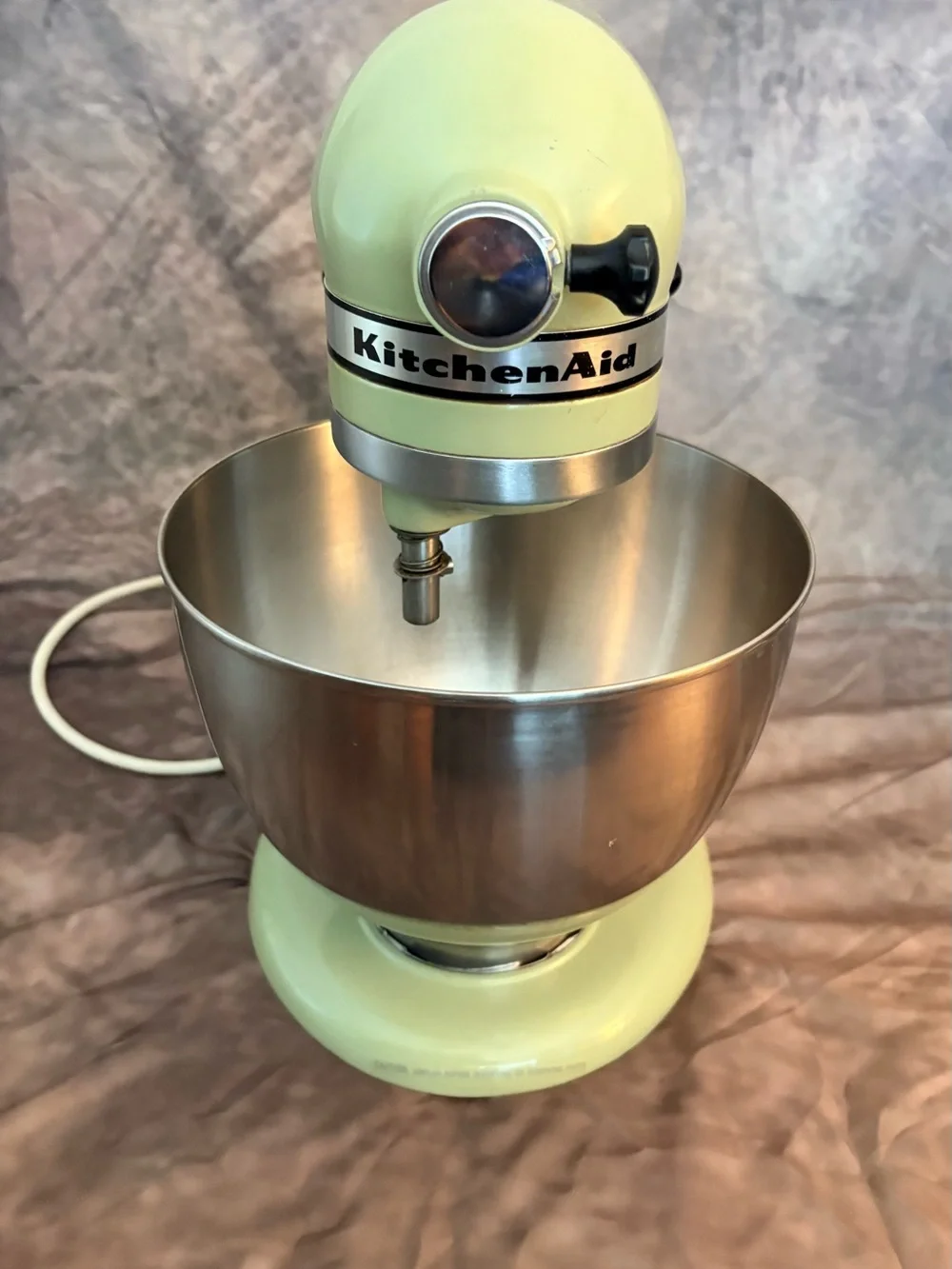 Vintage KitchenAid K45 Tilt Head Mixer: Avacado Green, 3 attachments